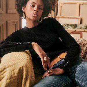 Sezane Black Ornella Jumper